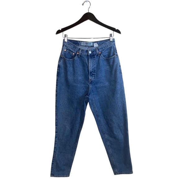 Gap Reverse Fit Denim Vintage 90s Medium Wash High Rise Mom Jeans Size 10 Ankle - Picture 1 of 16